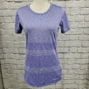 MARMOT Purple Active Wear Top Scoop Neck Pullover Short Sleeve Top Sz Small